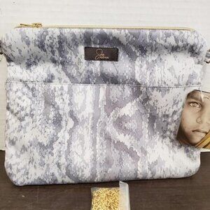 NWT Jaanuu Clutch with Chain Crossbody Strap Snakeskin Print